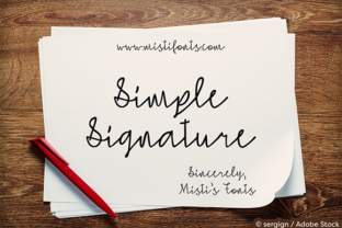 Simple Signature: A Font for Thoughtful Design